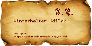 Winterhalter Márk névjegykártya