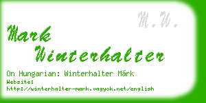mark winterhalter business card